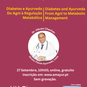 Palestra Online “Diabetes e Ayurveda” | Online Lecture “Ayurveda & Diabetes” Palestra Online “Diabetes e Ayurveda” | Online Lecture “Ayurveda & Diabetes”